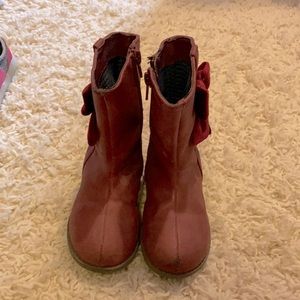 Girls Dark Pink Sugar Boots Size 7